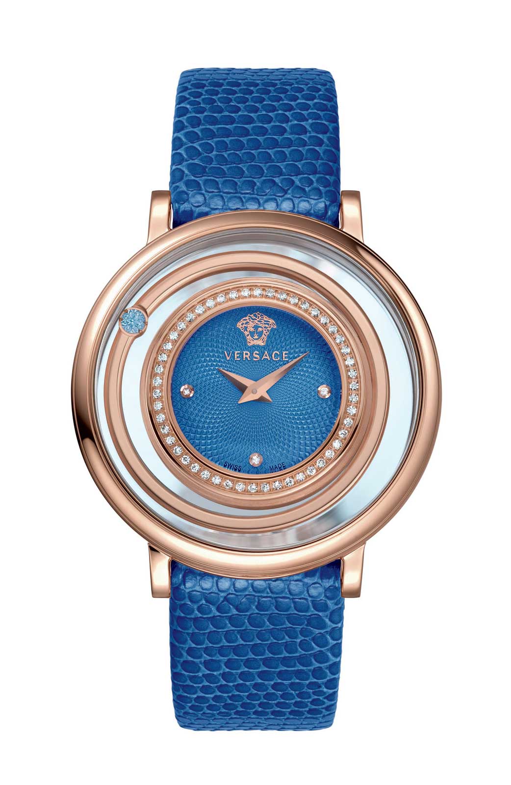 Versace QUARTZ watch K62/132 Gold LIGHT BLUE